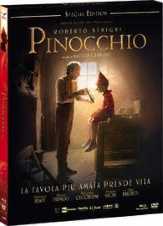 Locandina italiana DVD e BLU RAY Pinocchio 